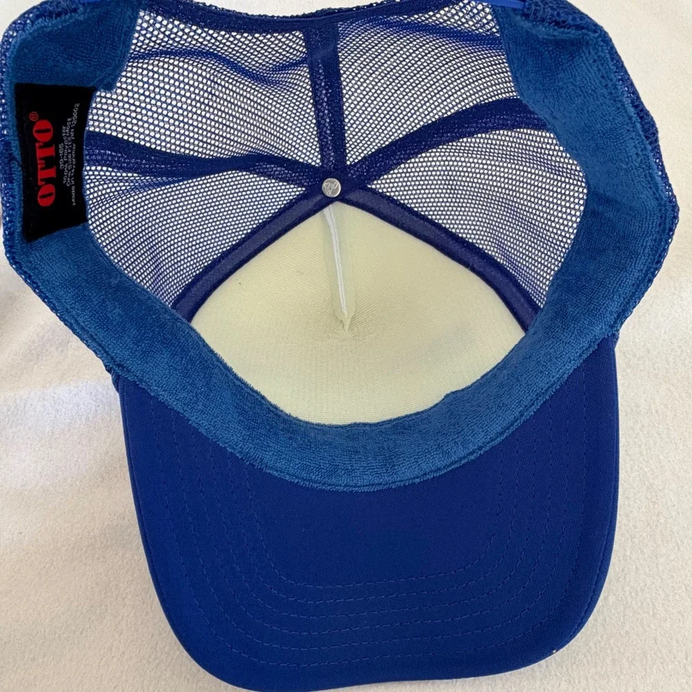 Otto Seattle Seahawks Trucker Hat Mens Snapback Retro Blue White Retro 12th Man